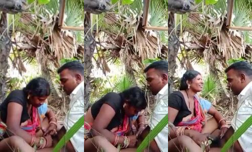 Bangla Boudi Gives Wild Blowjob to Young Lover in Jungle