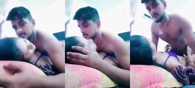 Blue Bra Wearing Girlfriend Getting Her Pussy Fucked Hard By BF