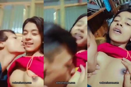 Boyfriend Sucks Desi Girlfriend's Boobs and Fucks Her Hard in Mood