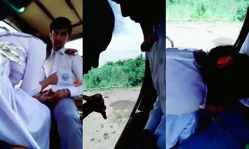 Desi College Girl Gives Hot Blowjob in a Moving Tempo