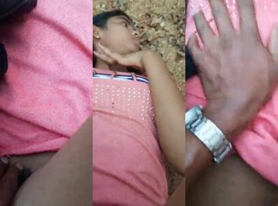 College Girl's Outdoor Quickie in Forest with Boyfriend