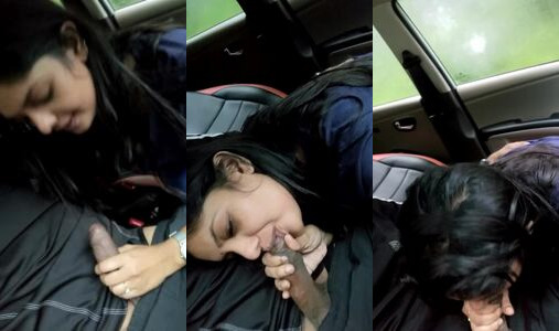 Desi College Girl Gives Blowjob In Moving Car