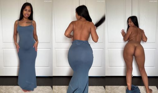 Desi Girl Strips Nude In Hot Party Wear Dress