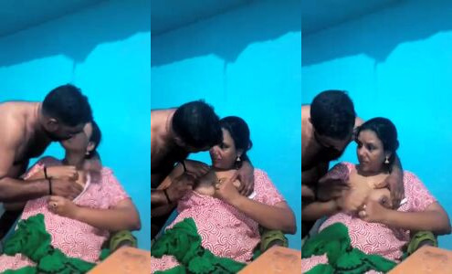 Devar Squeezes and Sucks Bhabhi's Big Boobs While Sitting on a Chair