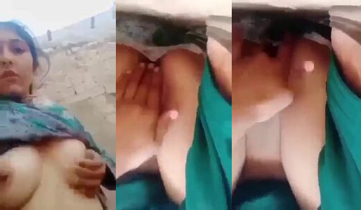 Unsatisfied Gujarati Village Bhabhi Outdoor Solo Fingering Her Wet Pussy