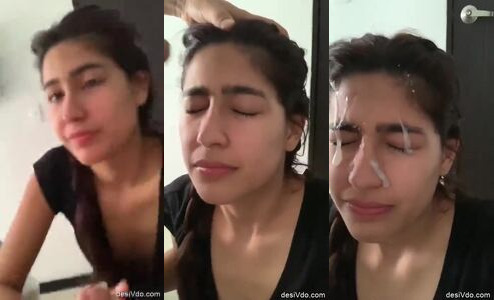 Indian Girl Takes Huge Cumshots All Over Her Face and Tits