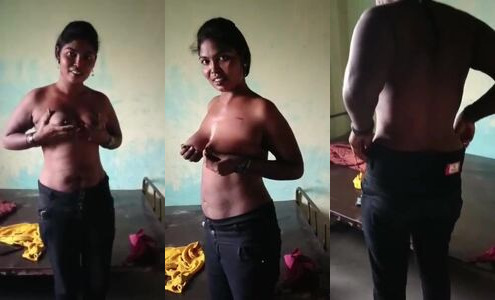 Karnataka Girlfriend Squeezes Her Sexy Boobs And Fucks All Day