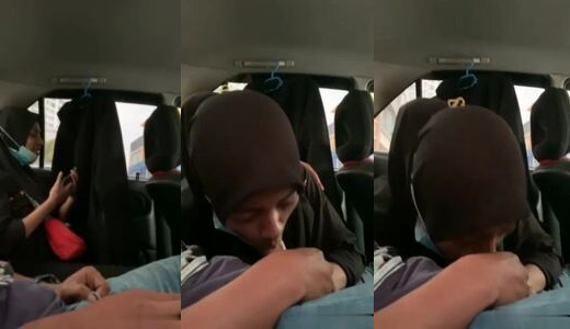 Muslim GF Joya gives an amazing blowjob inside the car to her boyfriend