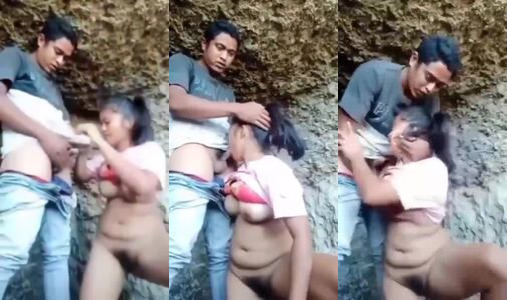 Nepali Girlfriend Sucks Boyfriend's Big Dick Outdoor Like a Lollipop