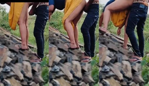 Odisha Village Aunty Outdoor Sex On Railway Track