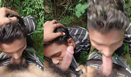 Pune gay boy gives sexy homosexual blowjob to school friend in forest