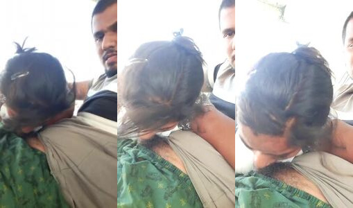 Cute Little Sister Gives A Sloppy Blowjob To Her Big Brother For Fun