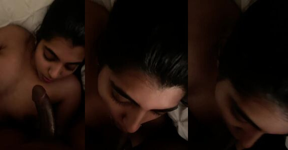 Tamil College Girl Sucks Lover's Dick Like a Lollipop with Love