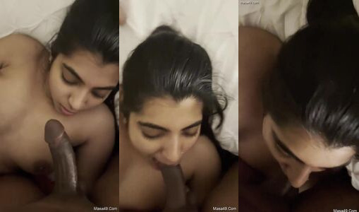 Tamil Girlfriend Giving Sloppy Blowjob to Lover in Hot Sex Video